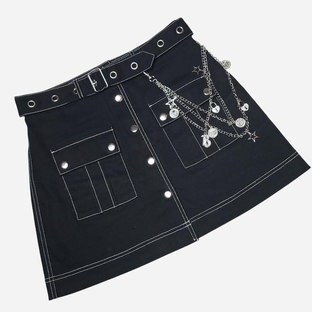 Dollskill X Bratz Black Chain Embellished Skirt